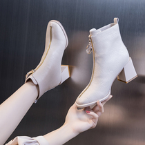 Martin booties children 2021 New Autumn Autumn Winter Joker heels beige