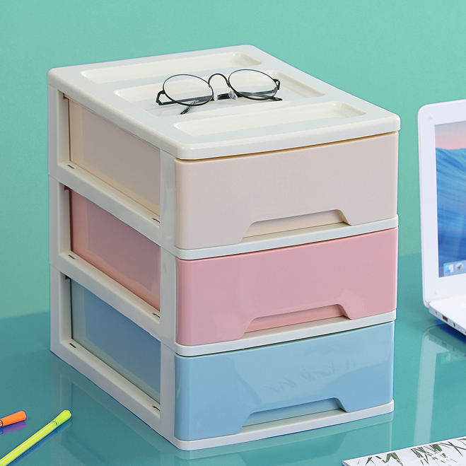 Desk surface containing box plastic drawer-type student A4 paper folder containing cabinet cosmetic lingerie finishing box