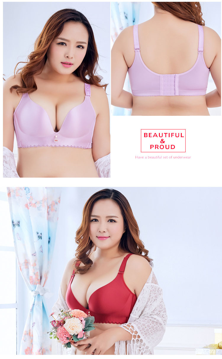Phần mỏng điều chỉnh loại mỡ mm200 pounds đồ lót nữ gợi cảm XL một mảnh không có dấu vết không có vành trên áo ngực quần lót nữ đẹp