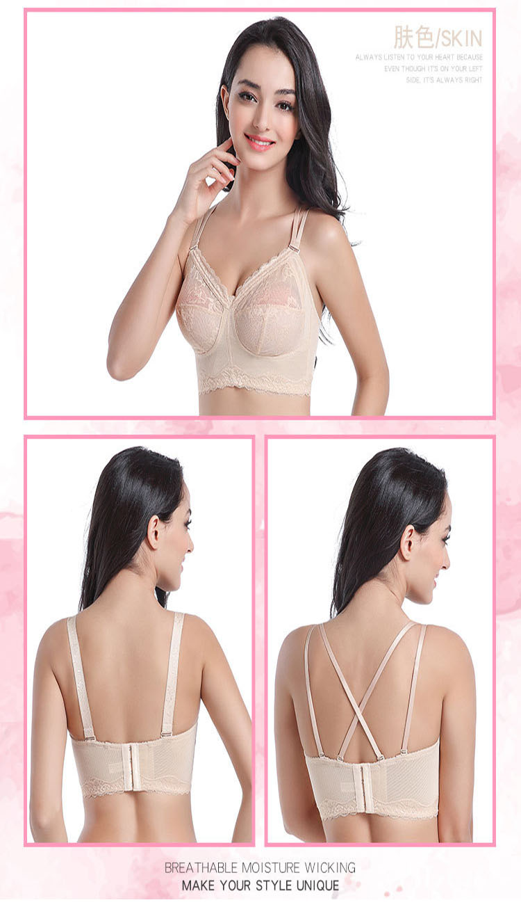 Ngực to cup full cup bra siêu mỏng chất béo mm cỡ lớn không có vòng thép thu nhỏ đồ lót ngực nữ chống chảy xệ mỏng mùa hè đồ lót phụ nữ