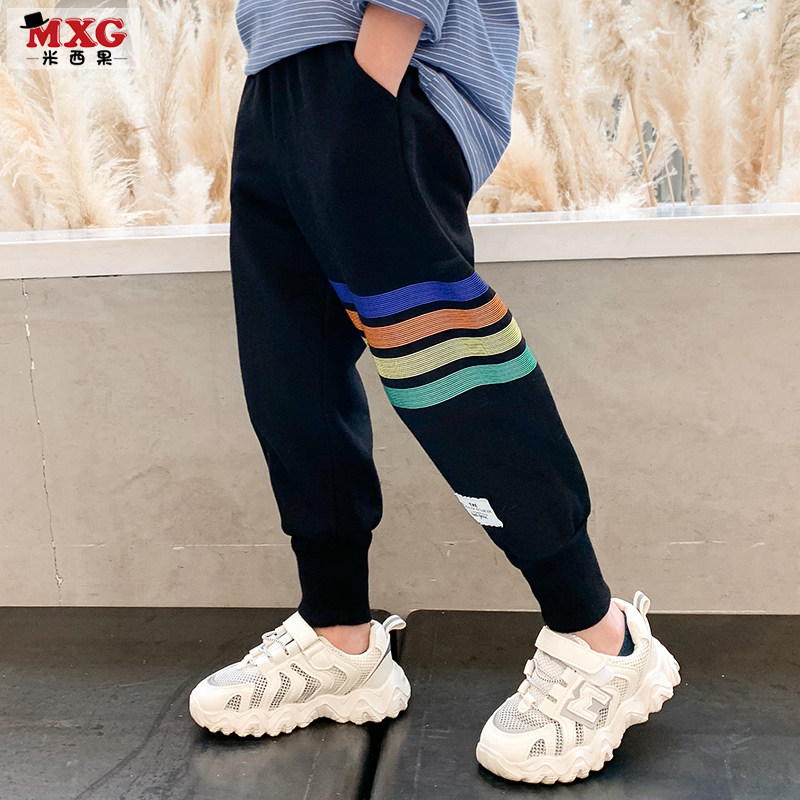 Children's Boys' Sweatpants Spring and Autumn Children's Pants Medium Big Boy 2021 New Summer Anti-Mosquito Pants Tide Brand Casual Pants