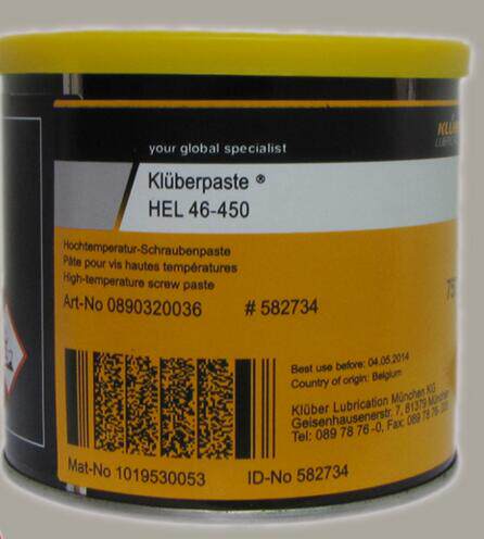 Kruber HEL46-450 high temperature lubricant Klüberpaste HEL 46-450 krub lubricants