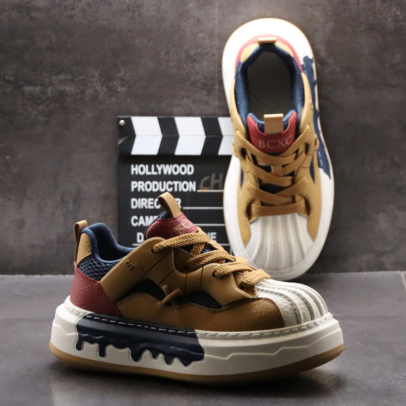 2026 Spring and Summer Models of Mesh Breathable Fashionable Shell-Toe Thick-Soled Sneakers for Men, Large-Toe Youth Outdoor Sports and Casual Shoes 2026 Spring and Summer Models of Mesh Breathable Fashionable Shell-Toe Thick-Soled Sneakers for Men, Large-Toe Youth Outdoor Sports and Casual Shoes