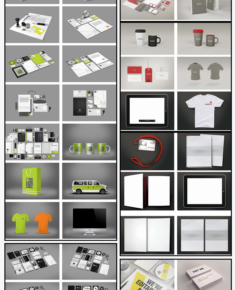 样机-vi模板VI样机智能贴图LOGO标志展示效果图餐饮PSD分层企业PS素材插图4小新卖蜡笔