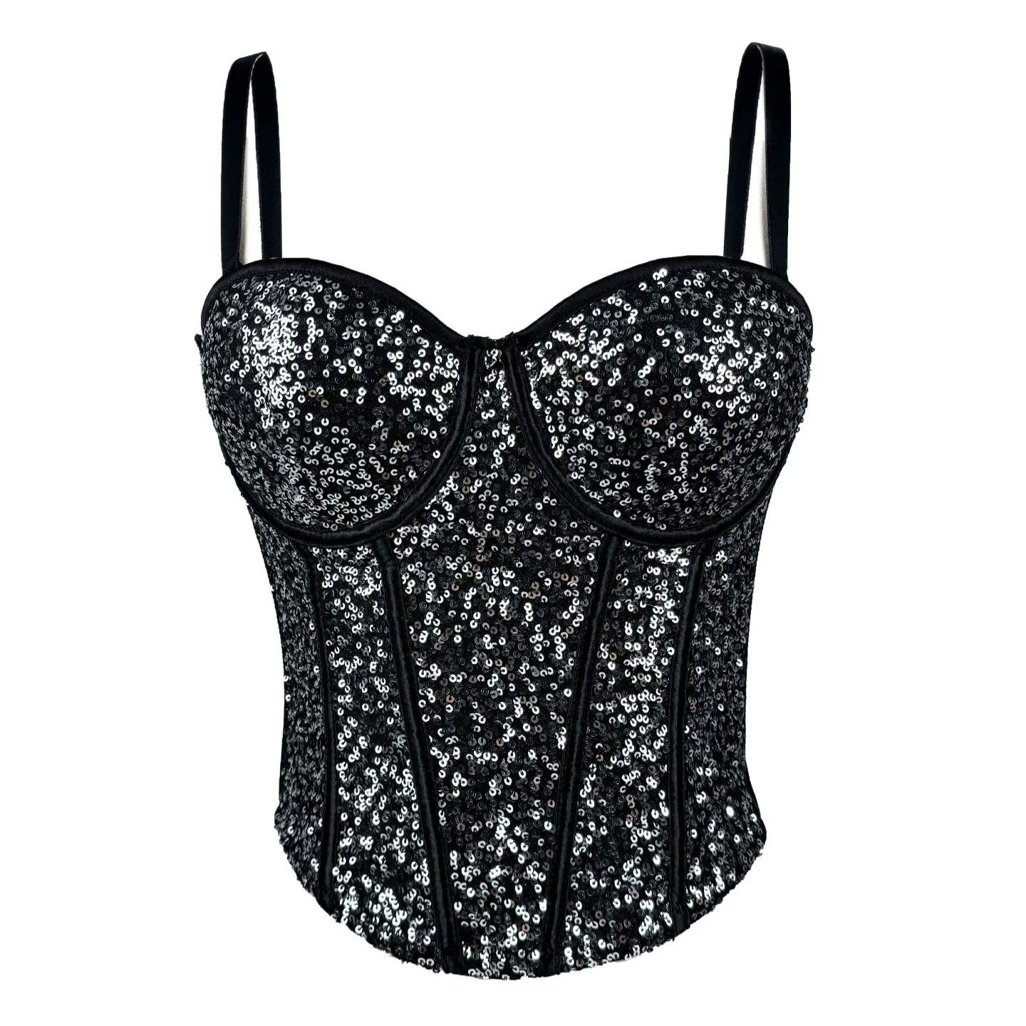 Костюм, топ-тюльпан (tube top), бюстье, бра, облегающий, эффект подъема