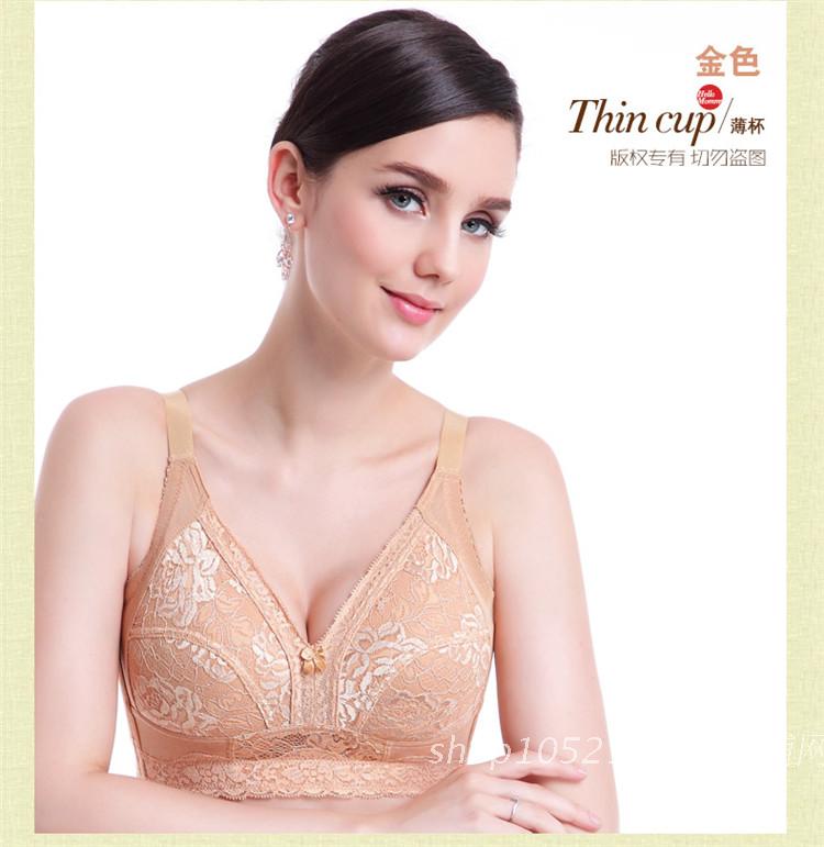 Mô hình vụ nổ Full cup no rim bra Phần lớn kích thước mỏng Phần ngực lớn nhỏ co lại điều chỉnh ngực loại đồ lót bằng thép áo ngực