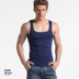 Ashley vest nam mùa hè màu rắn cotton tập thể dục tight-fitting đáy áo mồ hôi vest quảng trường cổ áo vest Lót