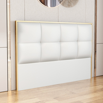 Net red light luxury thin solid wood headboard single buy simple modern childrens hotel technology leather soft bag by backplane customization