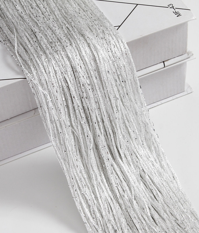 Eurostyle Wedding props silver wire cord Curtain Hanging Accessories Curtain Wedding Cirque background Flow Su Ceiling Stage Decoration White Curtain-Taobao