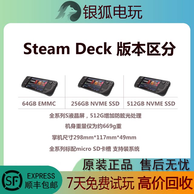 ເຄື່ອງຫຼີ້ນເກມ SteamDeck ມືສອງ SteamDeck ເຄື່ອງຫຼີ້ນເກມ SteamdeckOLED steam deck 1T ສາມາດຣີໄຊເຄີນໄດ້