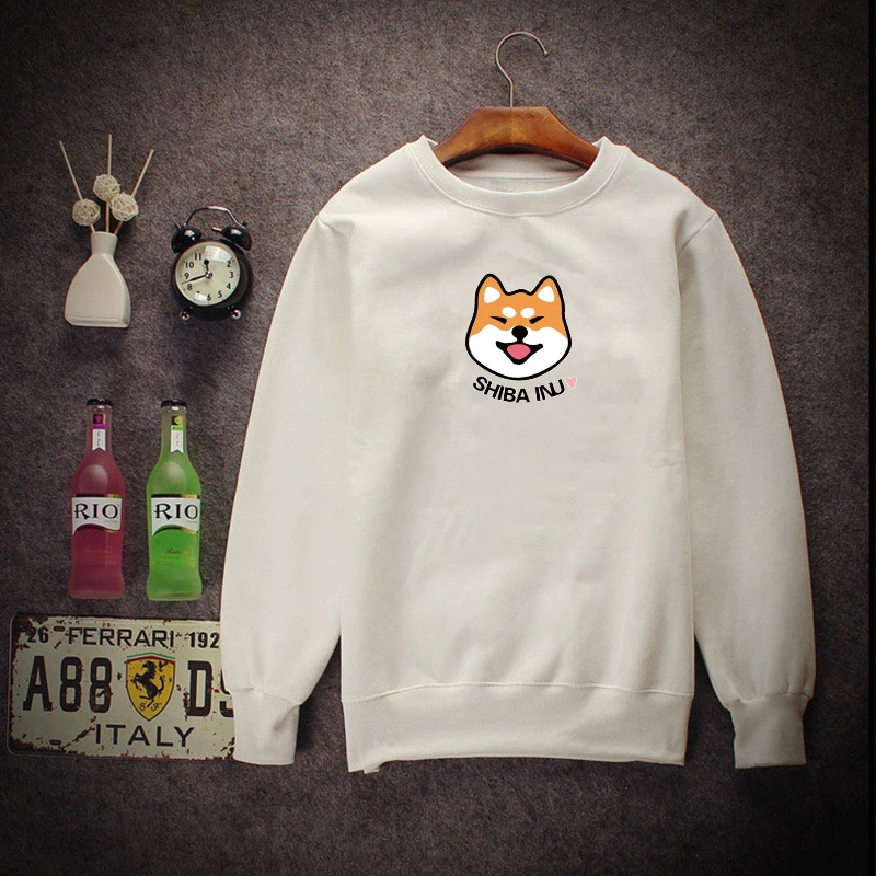 Áo len 3D ngộ nghĩnh đầu chó doge vài tay áo dài cộng với nhung chó doge chó gây phiền nhiễu Shiba Inu Husky áo khoác nam và nữ