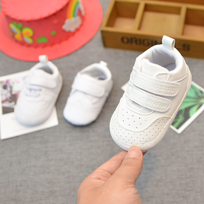 Spring Autumn Men's Baby School Walking Shoes Women 0-6-12 Months Non-slip Soft Bottom 6 Baby Shoes 0-1 Year Old Little White Shoes New 9