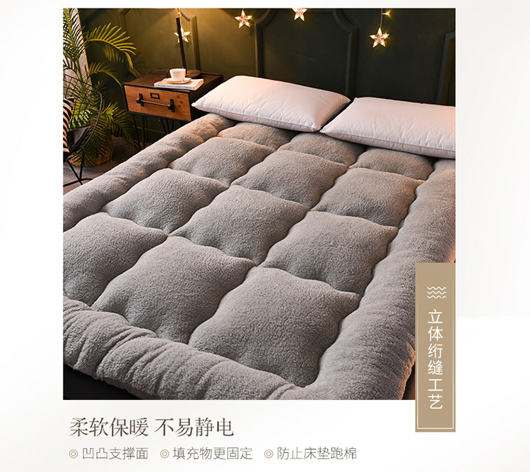 Nệm dày cừu mềm 1,5m giường 1,8m giường mùa đông xúc xắc 2 mét đôi sinh viên ký túc xá ấm áp nệm foam