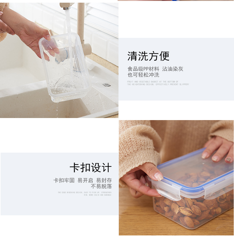 Hộp đựng thức ăn bằng nhựa hộp cơm trưa lò vi sóng đặc biệt bát tươi làm việc sinh viên ăn trưa về nhà với bộ bìa - Hộp cơm điện sưởi ấm hộp thức ăn giữ nhiệt
