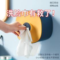 Wash-face towels containing case wall-mounted disposable face towels containing shelf bathroom good items free of single tissue box shelve