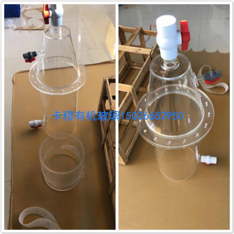 High transparent plexiglass acrylic funnel vertebral body with bared teeth products professional customized processing