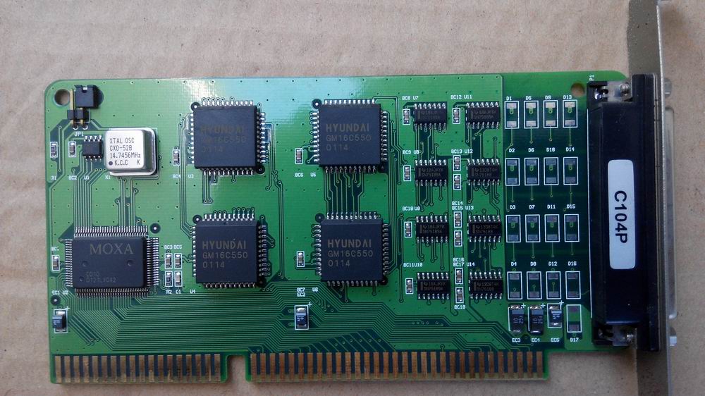 Original disassembly MO OXA ISA interface C104P multi-serial card PCBC104P serial card