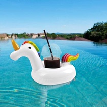 Inflatable Flamingo pineapple unicorn floating cup holder drink cup sitting mobile phone seat swimming water toy