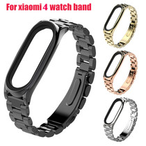 Stainless Strap For Xiaomi Mi Band 4 3 Xiaomi Bracelet 4 3 Solid Steel Wristband