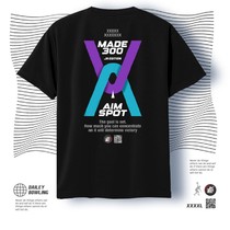 Korean customized version of JK round neck bowling T-shirt sportswear quick-drying fabric for men and women black