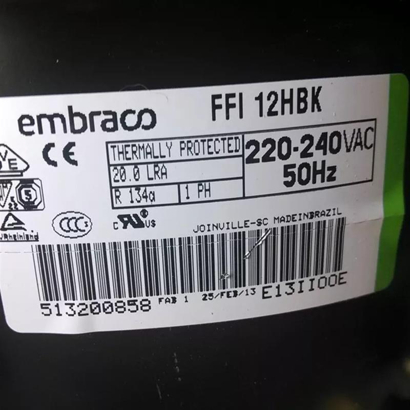 Original Ikco Ffi12Hbk Freezer Refrigerator Display Cabinet R134A Compressor