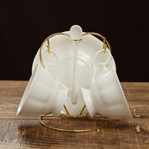 English pure white bone china coffee cup 2 piece set with shelf simple retro ceramic afternoon tea cup saucer 180 ml