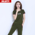 Bilic 2019 hè giản dị phù hợp với thời trang Bộ đồ thể thao Hàn Quốc nữ mùa hè tay ngắn thể thao hai bộ thủy triều - Thể thao sau bộ quần áo thể thao nữ Thể thao sau