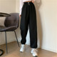 White sports pants women's 2022 new trendy spring and autumn spring casual pants are thin and versatile loose-fitting sweatpants