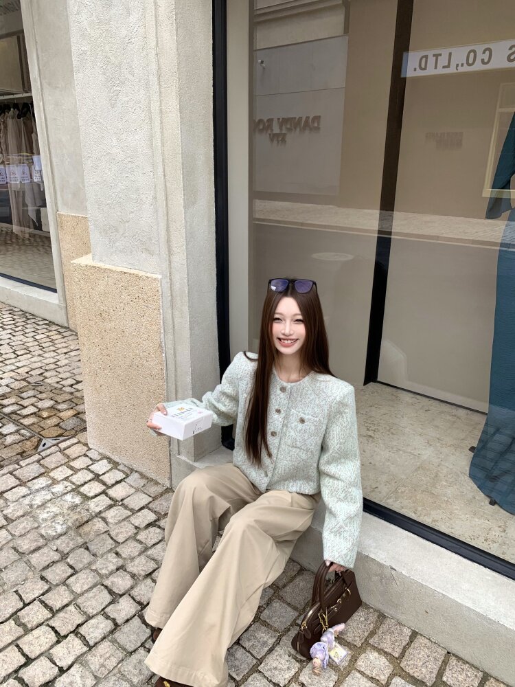 Короткое шерстяное пальто, осенняя куртка, лонгслив, в стиле Шанель, изысканный стиль, оверсайз для возраста 