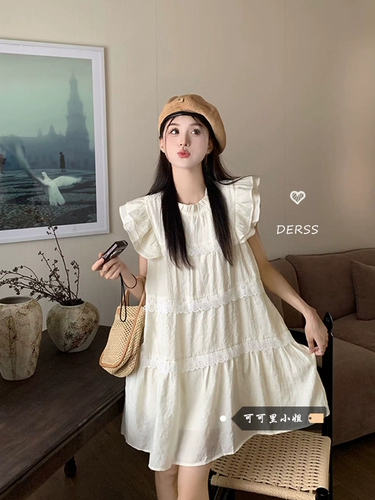 Кружевное летнее милое платье, дизайнерская мини-юбка, кружевное платье, в западном стиле, тренд сезона