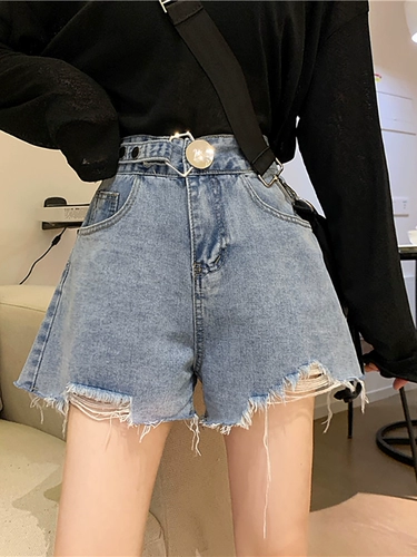 Tide, джинсовые летние шорты, тонкие штаны для школьников, высокая талия, свободный крой