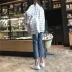 Mùa thu nữ phiên bản Hàn Quốc của quần tây cá tính khoảng cách quần ống đứng thẳng quan bo nu Quần jean