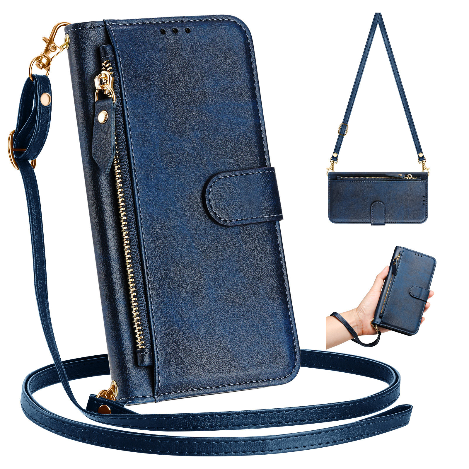 Zipper Wallet Flip Leather 12 Phone Case