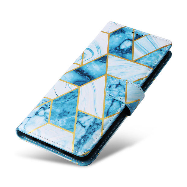 Geometric Marble Design Flip iPhone Case