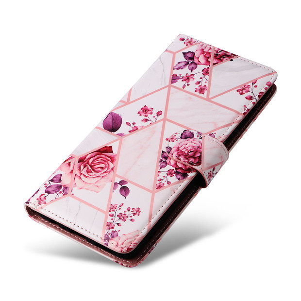 Geometric Marble Design Flip iPhone Case