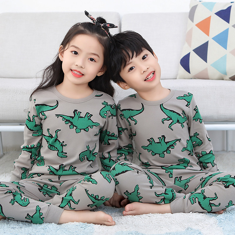 Children's pajamas set Autumn clothes sanitary pants Thin cotton men's and women's children's cotton heating clothes play small baby underwear