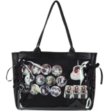 Сладкая и прохладная сумка на плече 2024 Новая универсальная женская сеть красная прозрачная сумка для боли девушка JK Tote Bag с большой студенческой волной