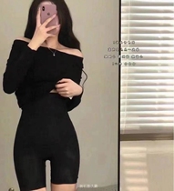 Suspended pants closets Hip Pants Woman High Waist Elastic Yoga Underpants Woman outside wearing 50% shorts Shark Riding Pants