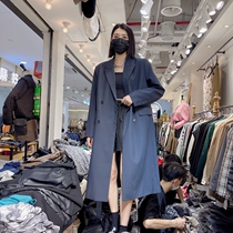 Podio pobio 217827 knee long suit jacket women autumn temperament senior sense British style thin coat