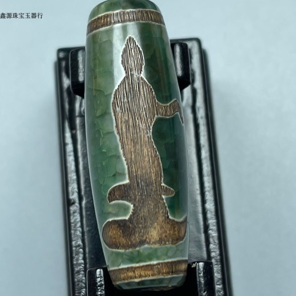 Tibet To Pure Genuine Pint Green Sky Pearl Old Mine Bag Berries Natural Agate Guanyin Pendant Necklace Ornaments National Wind