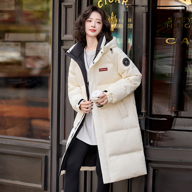 Authentic Duck Duck Boy Hero Series Women's down Jacket, Mid-Length Over-The-Knee 2026 New Winter Loose Hooded Coat