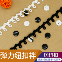 Hat Buttoned Eyes White Buttoned Eyeflex Collar Button Mix Button Tightness Tightness Hair Collar Buttoned Clothing Accessories