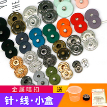 Sweater buttoned with sweatshirt invisible upscale snap button snap button snap button wind clothes cashmere dark buckle accessories big press buckle Large number