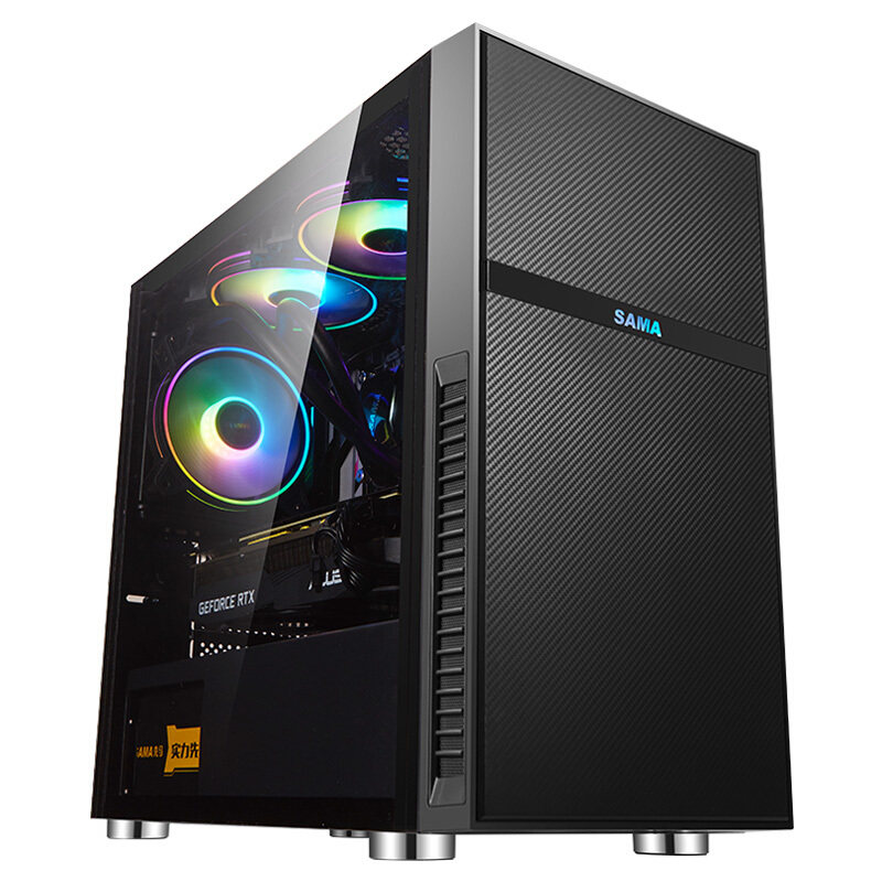 First Masthead Gothic M1 Host shell Desktop computer M-ATX Host shell Full side through glass DIY small host shell