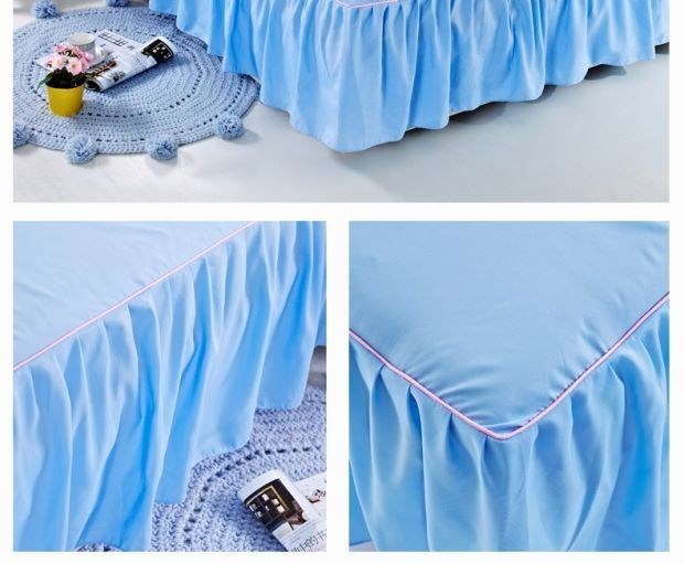 bedspread Hàn giường váy một mảnh flounced 1.5m1.8 2,0 mét Simmons bộ đôi của bảo vệ tay áo Continental - Váy Petti giường váy