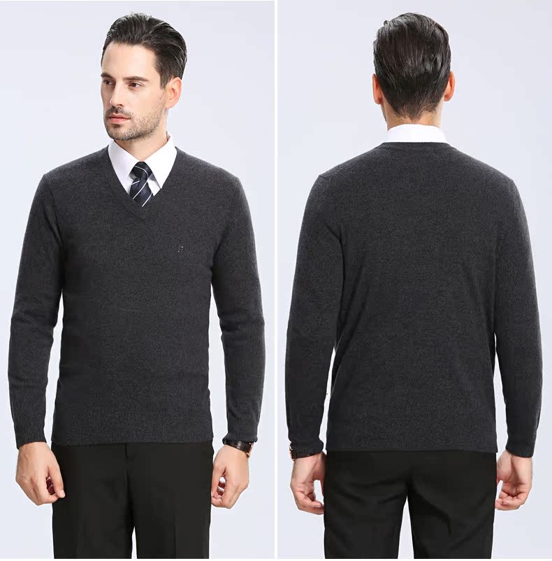 Áo len cashmere cổ chữ V chính hãng cho nam áo sơ mi nam gucci