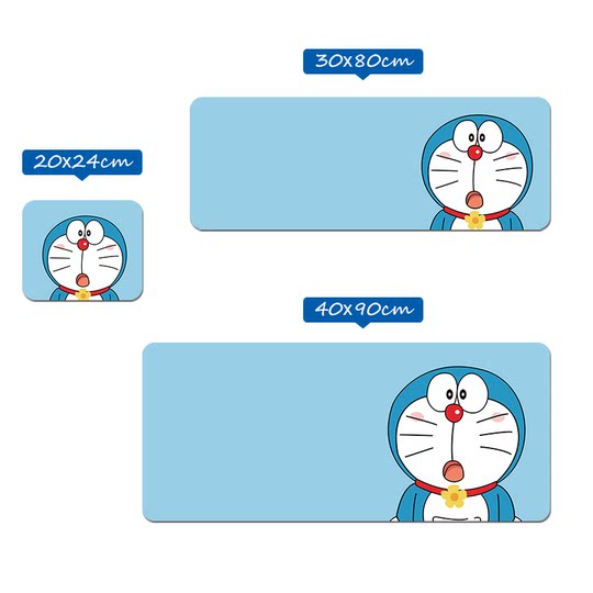Blue Fatty Doraemon Doraemon Doraemon Cat Blue Extra Large Cartoon Cute Animation Children's Writing Pad Customized Mouse Pad