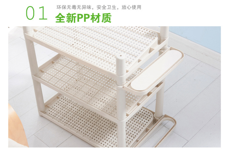 Giày nhiều lớp đơn giản kệ chống bụi hộ gia đình cửa nhựa lắp ráp hiện đại tối giản phòng khách dép đi trong phòng tắm - Kệ mẫu kệ gỗ đẹp