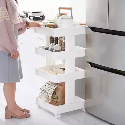Japanese-style creative plastic shelf Powder room bathroom storage shelf Kitchen multi-layer gap storage shelf can be moved