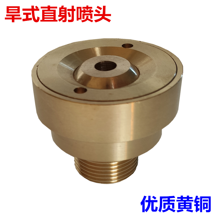 Brass dry type straight shooting nozzle Single wire nozzle dryland DC flat head flower column fountain Landscape Square water spray 1 inch
